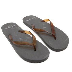 Blue Lagoon Iceland Mens Flip Flops Sandals Travel Hot Springs Summer Grey